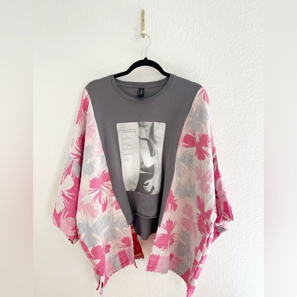 Taylor Swift Up cycled Kimonos! Patchwork Sleeves with graphic band T’s.